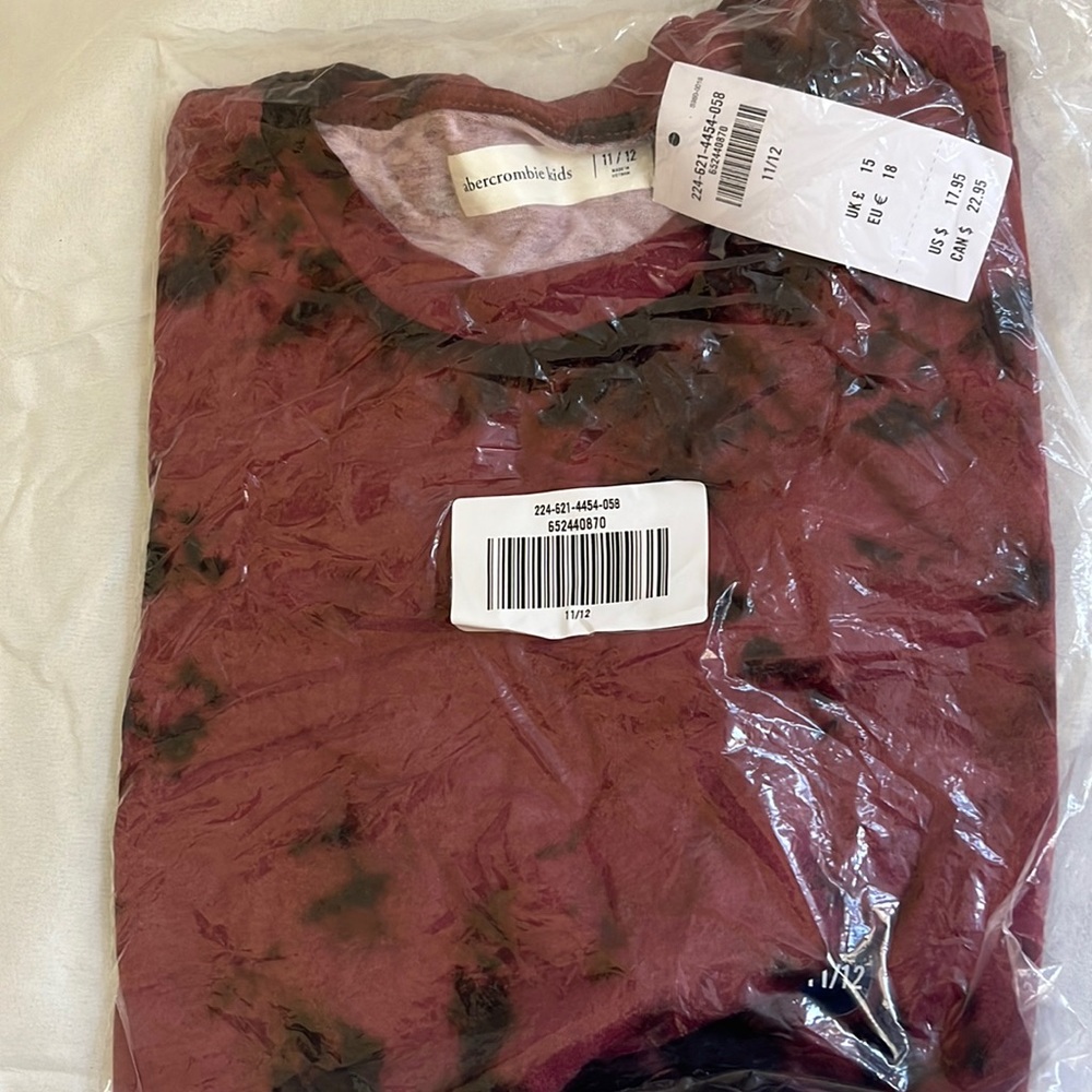 Abercrombie kids r shirt tie dye